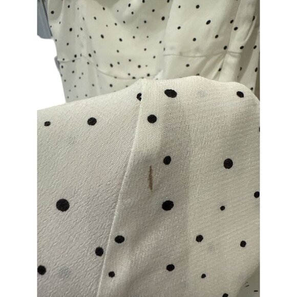 Gianni Bini Hannah Sweetheart White Polka Dot Viscose Dress Size 10, Good Cond - Picture 4 of 8